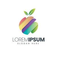 modern graphic apple fruit colorful logo good for technology logo fruits logo apple logo nutrition logo company logo dummy logo bussiness logo vector